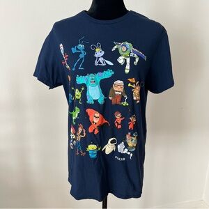 Disney Pixar Cartoon Character Navy Blue Unisex T-Shirt Sz Medium